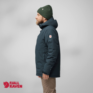 FJALL RAVEN-F12500159-HC HYDRATIC PADDED TRAIL JACKET-VESTE IMPERMÉABLE-HOMME-555 DARK NAVY-MARINE-CÔTÉ