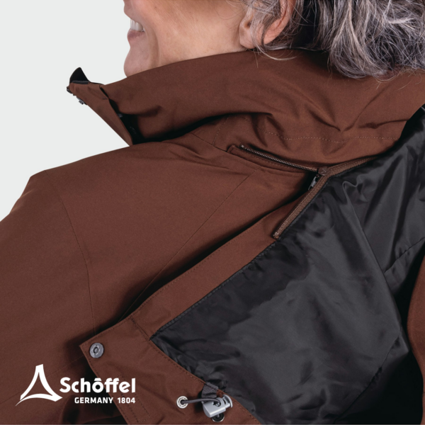 SCHOFFEL-13598-HIKING 3IN1 JACKET STYLE TAMINA-PARKA 3 EN 1-FEMME-4805 CHOCOLATE-MARRON-CAPUCHE AMOVIBLE