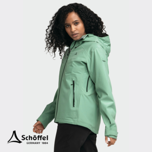 SCHOFFEL-13605-HIKING JACKET STYLE CASCATA-VESTE DE RANDONNÉE IMPERMÉABLE-FEMME-6305 GEM JADE-VERT-CÔTÉ