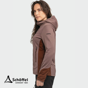 SCHOFFEL-13784-HIKING FLEECE HOODY STYLE MILAGLE-VESTE POLAIRE À CAPUCHE-3905 TWILIGHT MAUVE-MAUVE-COTÉ