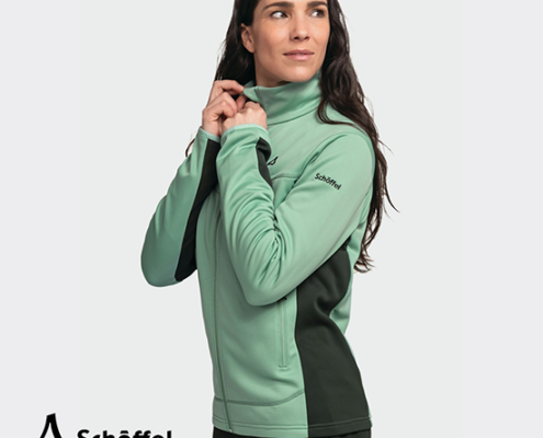 SCHOFFEL-13785-HIKING FLEECE JACKET STYLE MILAGLE-VESTE POLAIRE-FEMME-6305 GEM JADE-VERT-CÔTÉ