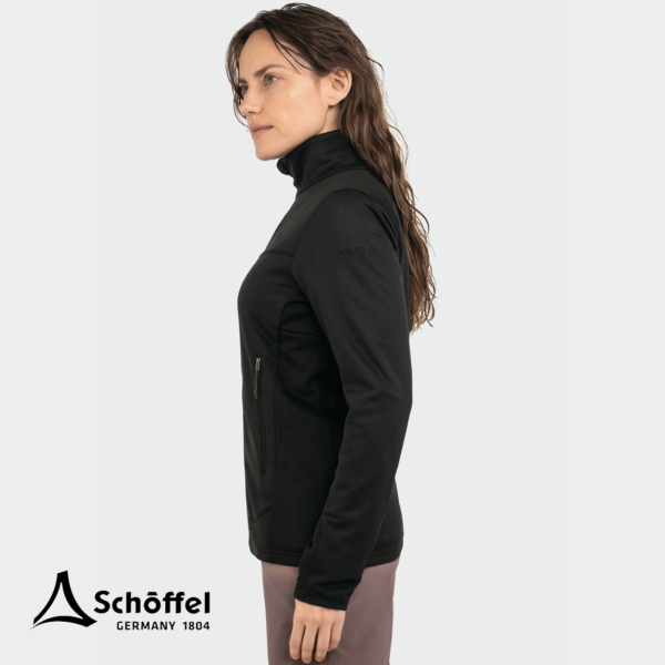 SCHOFFEL-13785-HIKING FLEECE JACKET STYLE MILAGLE-VESTE POLAIRE-FEMME-9990 BLACK-NOIR-CÔTÉ