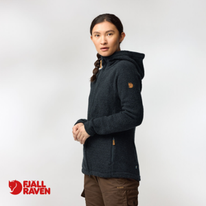 FJALL RAVEN-14600261-KAITUM FLEECE-VETS E POLAIRE À CAPUCHE-FEMME-555 DARK NAVY-MARINE