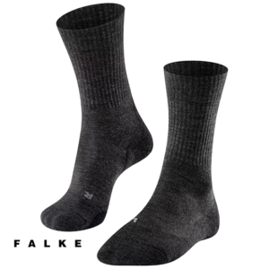 FALKE-TK2 WOOL TREKKING WOMAN-CHAUSSETTES DE RANDONNÉE FEMME-3150 SMOKE-GRIS