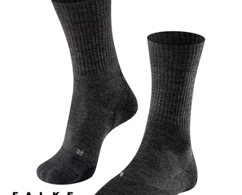 FALKE-TK2 WOOL TREKKING WOMAN-CHAUSSETTES DE RANDONNÉE FEMME-3150 SMOKE-GRIS