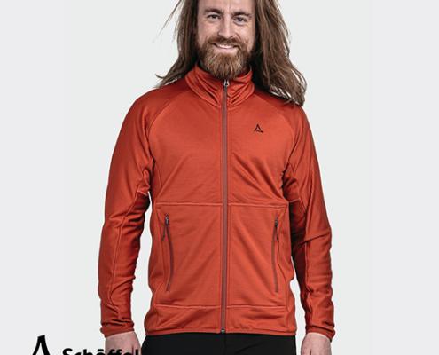 SCHOFFEL-23931-HIKKING FLEECE JACKET STYLE CASCATA-VESTE POLAIRE-HOMME-5590 DARK CRABAPPLE-ORANGE