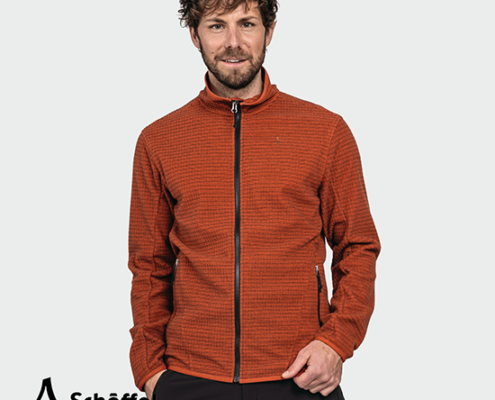 SCHOFFEL-23949-HIKING CIRC FLEECE JACKET STYLE TERXA-VESTE POLAIRE-HOMME-5590 DARK CRABAPPLE-ORANGE