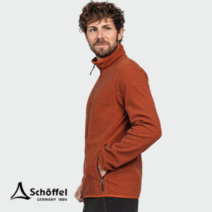 SCHOFFEL-23949-HIKING CIRC FLEECE JACKET STYLE TERXA-VESTE POLAIRE-HOMME-5590 DARK CRABAPPLE-ORANGE-CÔTÉ