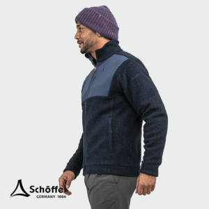 SCHOFFEL-24049-URBAN FLEECE JACKET STYLE CANTERBURRY-VESTE POLAIRE-HOMME-8820 NAVY-MARINE-CÔTÉ