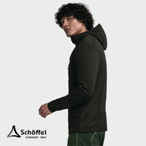 SCHOFFEL-24129-HIKING FLEECE HOODY JACKET STYLE MILAGLE-VESTE POLAIRE À CAPUCHE-HOMME-9990 BLACK-NOIR-CÔTÉ