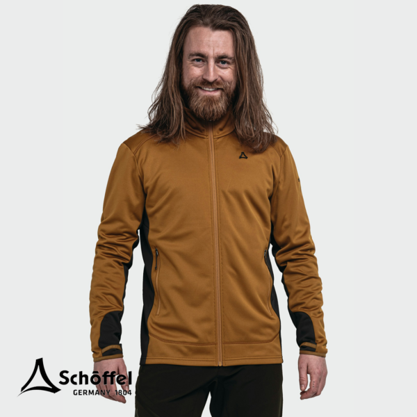 SCHOFFEL-24130-HIKING FLEECE JACKET STYLE MILAGLE-VESTE POLAIRE-HOMME4745 CARAMEL-MARRON-FACE