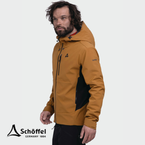 SCHOFFEL-24141-MOUNTAIN SOFTSHELL JACKET MILAGLE-VESTE SOFTSHELL-HOMME 4745 CARAMEL-MARRON-CÔTÉ