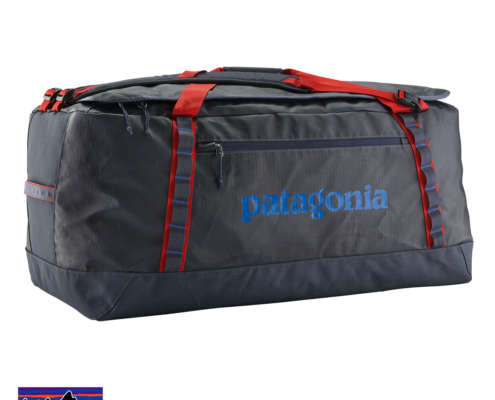 PATAGONIA-49353-BLACK HOLE DUFFEL 100L-SAC DE VOYAGE-SMRE SMOLDER BLUE W AMINATA RED-BLEU