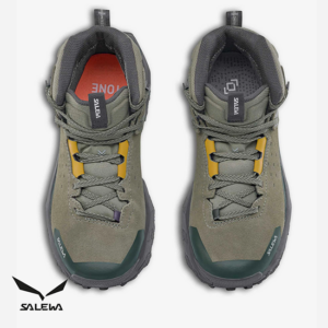 SALEWA-61461-PERDOC É LEATHER MID PTX-CHAUSSURES DE RANDONNÉE-HOMME-5056 FADED GREEN DARK OLIVE-VERT-DESSUS
