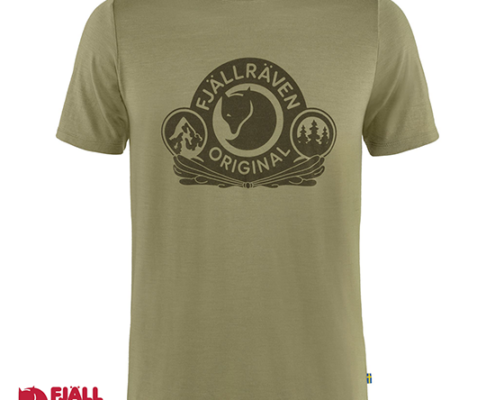 FJALL RAVEN-TEE-SHIRT ABISKO LAINE CLASSIS-TEE SHIRT-HOMME-622 LIGHT OLIVE-VERT