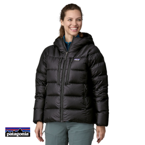 PATAGONIA-85505-W'S FITZ ROY DOWN-DOUDOUNE À CAPUCHE-FEMME-BLK BLACK-NOIR