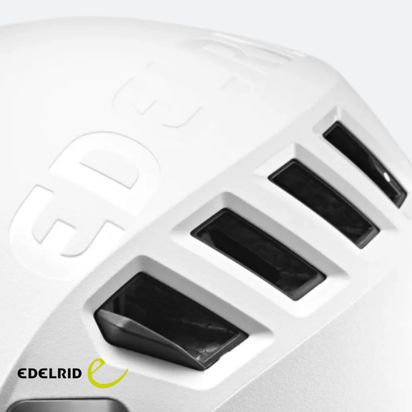 EDELRID-88515-CASQUE D'ESCALADE PROFESSIONNEL-SNOW-BLANC-AERATION