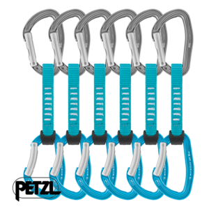PETZL-M060LC05-6 DÉGAINES DJINN AXESS 11 CM-TURQUOISE-PACK DE 6