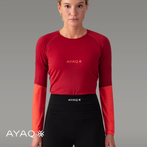 AYAQ-MF-LS-W-TMEFONNA-TEE SHIRT MANCHES LONGUES-FEMME-RED SIENNA-ROUGE