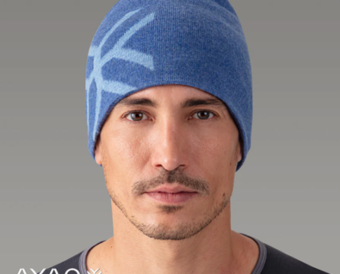 AYAQ-UP-BN-UPSALA-BONNET-BLUE ICE-BLEU-VUE