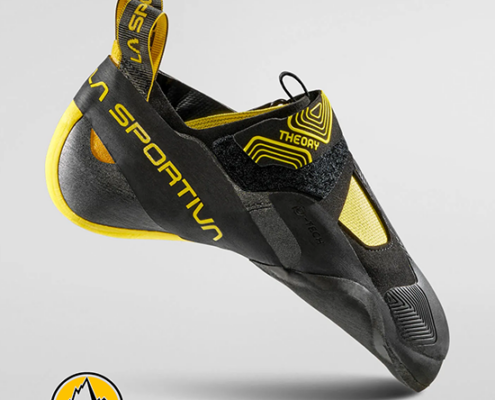 LA SPORTIVA-ZFCS020Y00K00-THEORY-CHAUSSONS D'ESCALADE-HOMME-BLACK YELLOW-NOIR