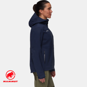 MAMMUT-1010-30970-LINARD GUIDE HS HOODED JACKET-VESTE IMPERMÉABLE-FEMME-5118 MARINE-CÔTÉ