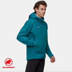 MAMMUT-1010-31380-DUNCAN GUIDE HS HOODED JACKET MEN-VESTE IMPERMÉABLE-HOMME-40320 DEEP TEAL-BLEU-CÔTÉ