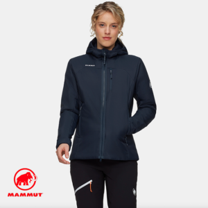MAMMUT-1013-04000-RIME IN HOODED JACKET-VESTE À CAPUCHE DE RANDONNÉE-FEMME-5118 MARINE