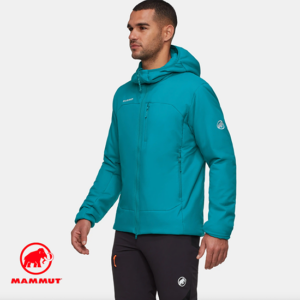 MAMMUT-1013-04100-RIME IN HOODED JACKET-VESTE IMPERMÉABLE-HOMME-40320 DEEP TEAL-BLEU-CÔTÉ