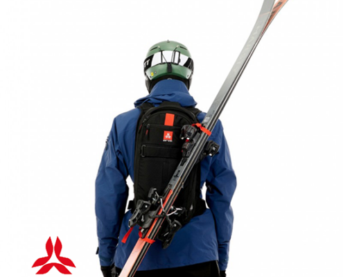 ARVA-AIR1MINI15V1-AIRBAG MINI 15 SAC À DOS-BLK BLACK-NOIR-PORTE SKIS