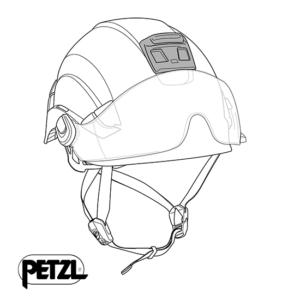 PETZL-E073AB00-HELMET ADAPT-PLATINE POUR LAMPE CASQUE D'ESCALADE-SCHÉMA 1