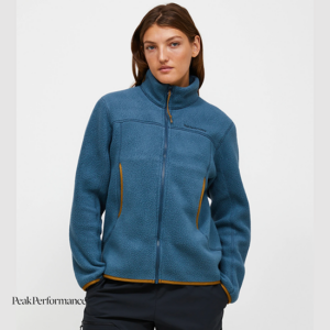 PEAK PERFORMANCE-G80584030-W FLEECE ZIP CARDIGAN-VESTE POLAIRE-FEMME-MOUNTAIN LAKE-BLEU