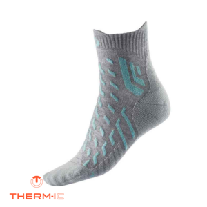 THERM IC-T25-5600-002-TREK COOL LIGHT LADY-CHAUSSETTES DE RANDONNÉE-FEMME-GREY TURQUOISE-GRIS-CÔTÉ