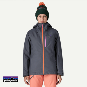 PATAGONIA-31201-W'S INSULATED POWDER TWON JKT-VESTE DE SKI-FEMME-SBPE SMOLDER BLUE W ORANGE PPEL-BLEU-FACE