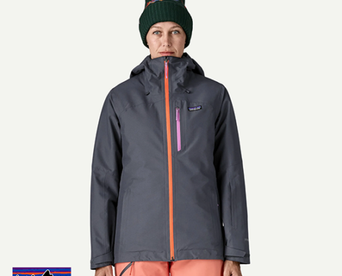 PATAGONIA-31201-W'S INSULATED POWDER TWON JKT-VESTE DE SKI-FEMME-SBPE SMOLDER BLUE W ORANGE PPEL-BLEU-FACE