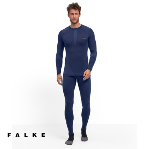 FALKE-39661-SHIRT WARM-TEE SHIRT MANCHES LONGUES-HOMME-6116 SPACE BLUE-BLEU