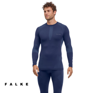 FALKE-39661-SHIRT WARM-TEE SHIRT MANCHES LONGUES-HOMME-6116 SPACE BLUE-BLEU-FACE