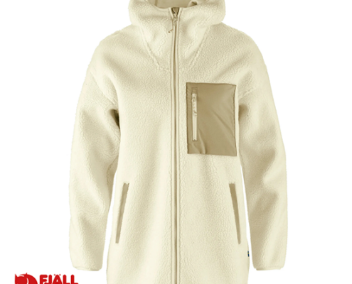 FJALL RAVEN-14600256-VARDAG PILE FLEECE LONG W-VESTE POLAIRE-FEMME-113 CHALK-BEIGE