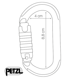 PETZL-M33A TLN-OK TRIACT-LOCK-MOUSQUETON-BLACK-NOIR-DIMENSIONS