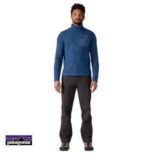 PATAGONIA-40246-M'S R1AIR FLEECE MIDLAYER ZIP-NECK-POLAIRE-HOMME-CLMB CLEMENT BLUE-BLEU