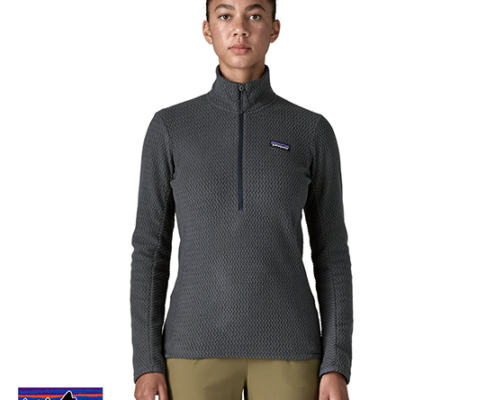 PATAGONIA-40251-W'S R1 AIR ZIP NECK-POLAIRE 1/4 ZIP-FEMME-SMDB SMOLDER BLUE-BLEU-FACE