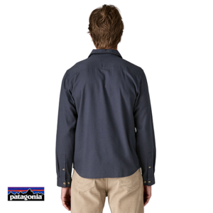 PATAGONIA-42410-M'S LONG SLEEVED LIGHTWEIGHT FJORD FLANNEL SHIRT-CHEMISE-HOMME-SMDB SMOLDER BLUE-BLEU-DOS