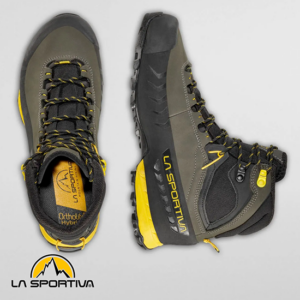 LA SPORTIVA-ZFHS107G00Y-TX5 EVO MID GTX-CHAUSSURES DE NADONNÉE-HOMME-CARBON YELLOW GRIS