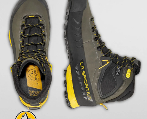 LA SPORTIVA-ZFHS107G00Y-TX5 EVO MID GTX-CHAUSSURES DE NADONNÉE-HOMME-CARBON YELLOW GRIS
