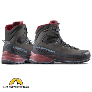 LA SPORTIVA-ZFHS159G00-TX5 EVO MID GTX WOMAN-CHAUSSURES DE RANDONNÉE-FEMME-CARBON REDWOOD-GRIS
