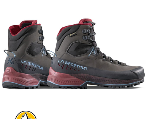 LA SPORTIVA-ZFHS159G00-TX5 EVO MID GTX WOMAN-CHAUSSURES DE RANDONNÉE-FEMME-CARBON REDWOOD-GRIS