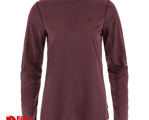 FJALL RAVEN-14600161-ABISKO DAY HIKE LONG SLEEVE-TEE SHIRT LAINE MANCHES LONGUES-357 PORT-BORDEAUX