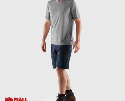 FJALL RAVEN-87197-ABISKO DAY HIKE SS M-TEE SHIRT-HOMME-016 SHARK GREY-GRIS-VUE