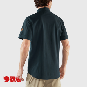 FJALL RAVEN-87939-ABISKO TREKKING SHIRT SS-CHEMISE MANCHES COURTES DE RANDONNÉE-HOMME-555 DARK NAVY-MARINE-DOS