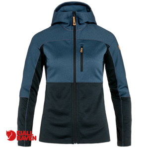 FJALL RAVEN-89589-ABISKO TRAIL FLEECE HOODIE-VESTE POLAIRE A CAPUCHE-FEMME-555 534 DARK NAVY INDIGO BLUE-BLEU